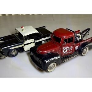VTG Police Car & Texaco Wrecker Metal Collectibles